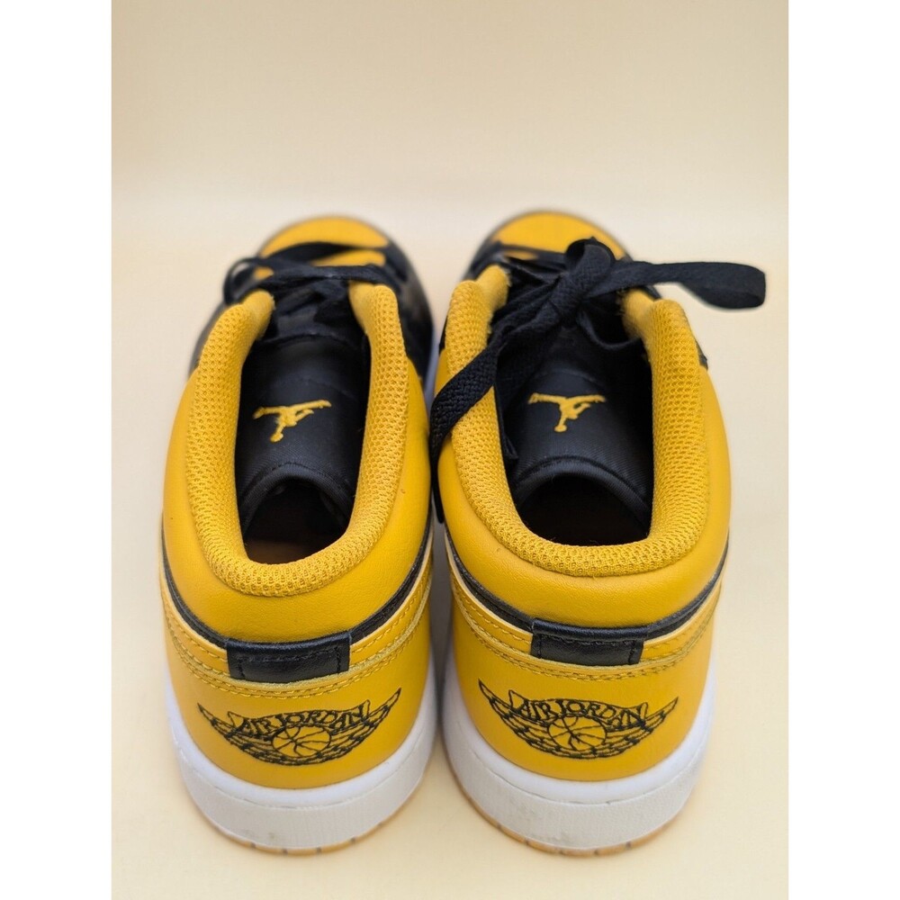 Nike Air Jordan 1 Low GS Yellow Ochre Black White 553560-072 Size 6Y - Picture 8 of 15